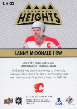 2021-22 Upper Deck Stature - Legendary Heights Red #LH-23 Lanny McDonald Back