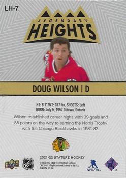 2021-22 Upper Deck Stature - Legendary Heights Black #LH-7 Doug Wilson Back