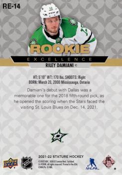 2021-22 Upper Deck Stature - Rookie Excellence #RE-14 Riley Damiani Back