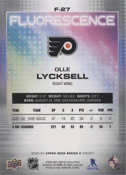 2022-23 Upper Deck - Fluorescence Red #F-27 Olle Lycksell Back