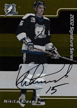 2001-02 Be a Player Update - 2001-02 Be A Player Signature Series Update Autographs Gold #248 Nikita Alexeev Front