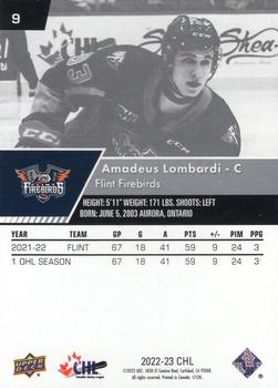 2022-23 Upper Deck CHL #9 Amadeus Lombardi Back