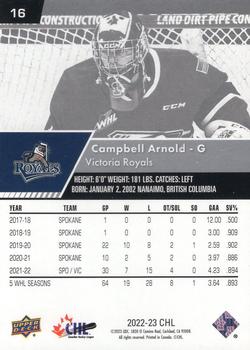 2022-23 Upper Deck CHL #16 Campbell Arnold Back