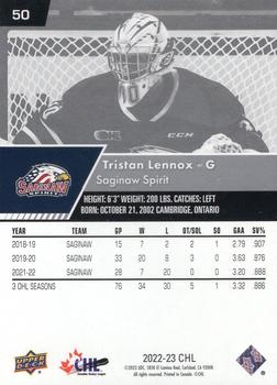 2022-23 Upper Deck CHL #50 Tristan Lennox Back