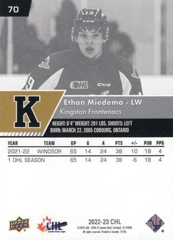 2022-23 Upper Deck CHL #70 Ethan Miedema Back