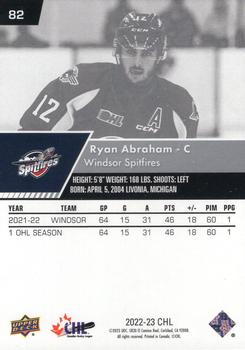 2022-23 Upper Deck CHL #82 Ryan Abraham Back