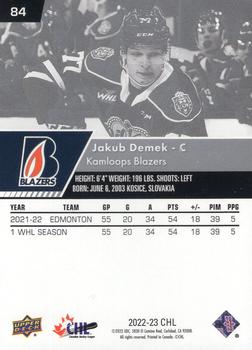 2022-23 Upper Deck CHL #84 Jakub Demek Back