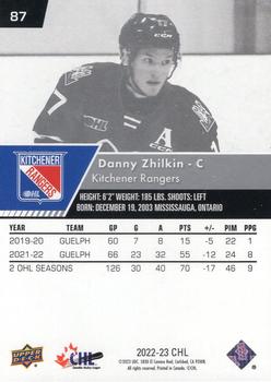 2022-23 Upper Deck CHL #87 Danny Zhilkin Back
