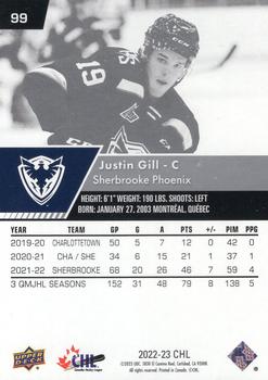 2022-23 Upper Deck CHL #99 Justin Gill Back