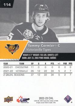 2022-23 Upper Deck CHL #114 Tommy Cormier Back