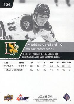 2022-23 Upper Deck CHL #124 Mathieu Cataford Back