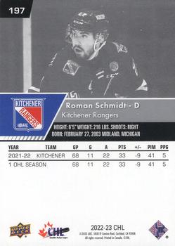 2022-23 Upper Deck CHL #197 Roman Schmidt Back