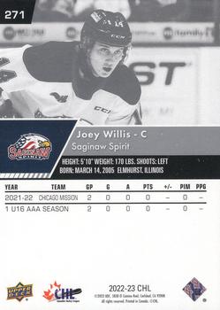 2022-23 Upper Deck CHL #271 Joey Willis Back