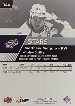 2022-23 Upper Deck CHL #344 Matthew Maggio Back