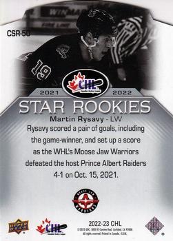2022-23 Upper Deck CHL - 2021-22 CHL Star Rookies #CSR-50 Martin Rysavy Back