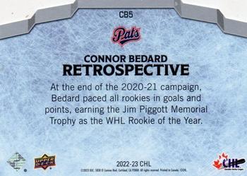 2022-23 Upper Deck CHL - Connor Bedard Retrospective #CB5 Connor Bedard Back