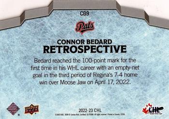 2022-23 Upper Deck CHL - Connor Bedard Retrospective #CB9 Connor Bedard Back