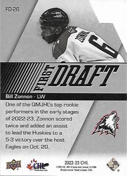 2022-23 Upper Deck CHL - First Draft #FD-26 Bill Zonnon Back