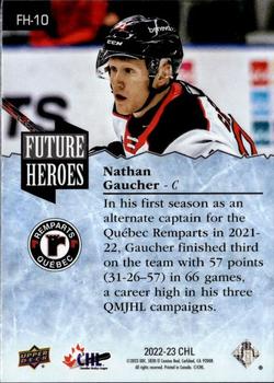 2022-23 Upper Deck CHL - Future Heroes #FH-10 Nathan Gaucher Back