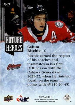 2022-23 Upper Deck CHL - Future Heroes Red #FH-7 Calum Ritchie Back