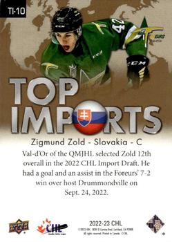 2022-23 Upper Deck CHL - Top Imports #TI-10 Zigmund Zold Back