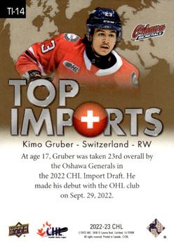 2022-23 Upper Deck CHL - Top Imports #TI-14 Kimo Gruber Back