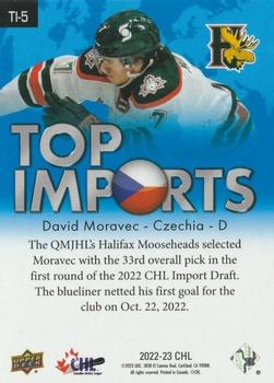 2022-23 Upper Deck CHL - Top Imports Blue #TI-5 David Moravec Back