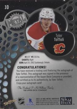 2022-23 SkyBox Metal Universe - Autographs Silver FX #10 Tyler Toffoli Back