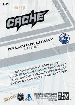 2022-23 SkyBox Metal Universe - Cache Gold #C-11 Dylan Holloway Back