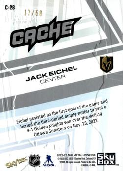 2022-23 SkyBox Metal Universe - Cache Gold #C-28 Jack Eichel Back