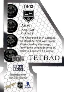 2022-23 SkyBox Metal Universe - Tetrad #TR-13 Anze Kopitar Back