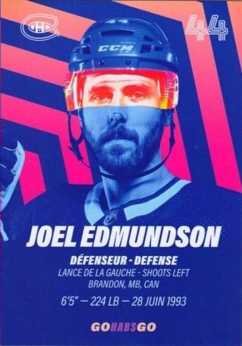 2022-23 Montreal Canadiens #NNO Joel Edmundson Back
