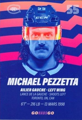 2022-23 Montreal Canadiens #NNO Michael Pezzetta Back