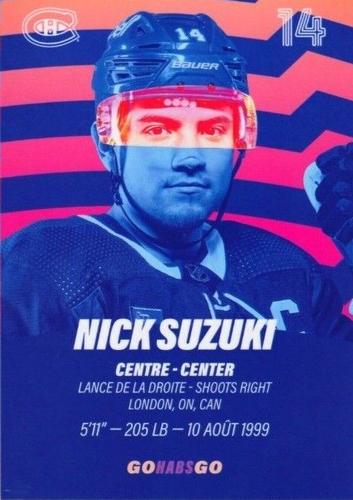 2022-23 Montreal Canadiens #NNO Nick Suzuki Back