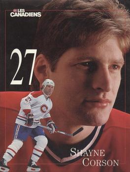 1998-99 Montreal Canadiens Line-Up Sheets #NNO Shayne Corson Front