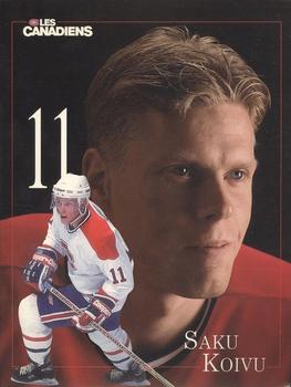1998-99 Montreal Canadiens Line-Up Sheets #NNO Saku Koivu Front