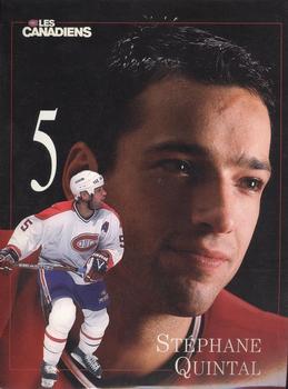1998-99 Montreal Canadiens Line-Up Sheets #NNO Stephane Quintal Front
