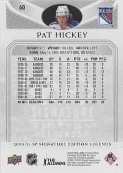 2020-21 SP Signature Edition Legends - Silver Script #60 Pat Hickey Back
