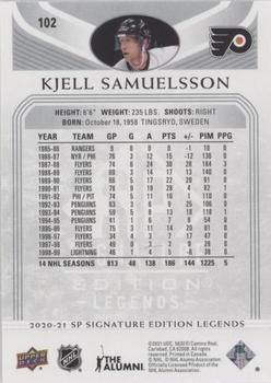 2020-21 SP Signature Edition Legends - Silver Script #102 Kjell Samuelsson Back
