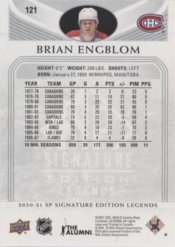 2020-21 SP Signature Edition Legends - Silver Script #121 Brian Engblom Back
