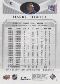 2020-21 SP Signature Edition Legends - Silver Script #122 Harry Howell Back