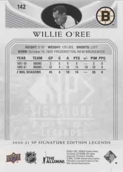 2020-21 SP Signature Edition Legends - Silver Script #142 Willie O'Ree Back