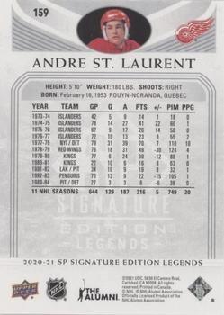 2020-21 SP Signature Edition Legends - Silver Script #159 Andre St. Laurent Back