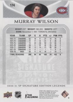 2020-21 SP Signature Edition Legends - Silver Script #174 Murray Wilson Back