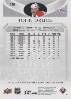 2020-21 SP Signature Edition Legends - Silver Script #190 John Druce Back