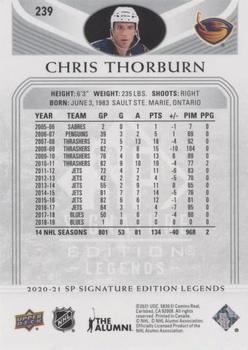 2020-21 SP Signature Edition Legends - Silver Script #239 Chris Thorburn Back