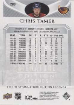2020-21 SP Signature Edition Legends - Silver Script #280 Chris Tamer Back