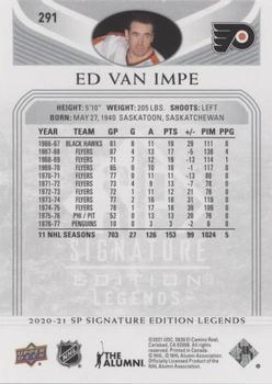 2020-21 SP Signature Edition Legends - Silver Script #291 Ed Van Impe Back