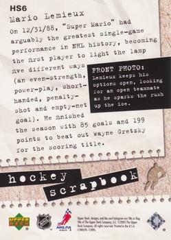 2005-06 Upper Deck - Hockey Scrapbook #HS6 Mario Lemieux Back