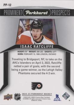 2022-23 Parkhurst - Prominent Prospects #PP-12 Isaac Ratcliffe Back